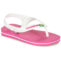 Zapatos Niña Chanclas Havaianas BABY BRASIL LOGO II Pink / Blanco