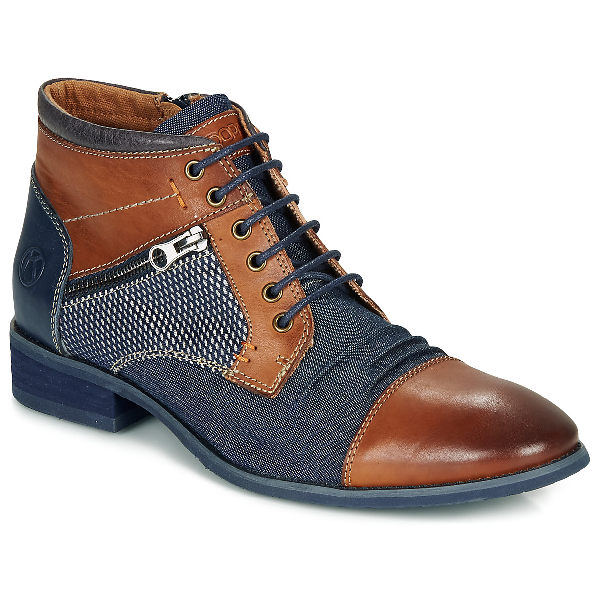 Zapatos Hombre Botas de caña baja Kdopa BILLY Marrón / Azul