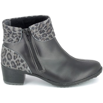 Zapatos Mujer Botines Boissy Boots Noir Leopard Negro