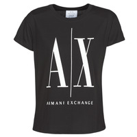 textil Mujer Camisetas manga corta Armani Exchange HELIEK Negro