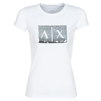 Armani Exchange HANEL Blanco Envío | Spartoo.es ! - textil Camisetas manga corta Mujer 41,30