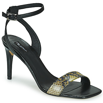 Zapatos Mujer Sandalias Tosca Blu LA-DIGUE Negro / Serpiente / Amarillo