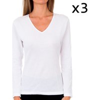 Ropa interior Mujer Camiseta interior Abanderado Pack 3 camiseta liberty m/l blanco Blanco