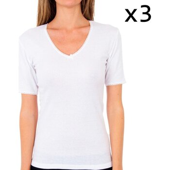 textil Mujer Camisetas manga corta Abanderado APP01BS-BLANCO Blanco