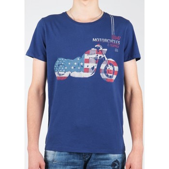 textil Hombre Tops y Camisetas Wrangler S/S Biker Flag Tee W7A53FK 1F Azul