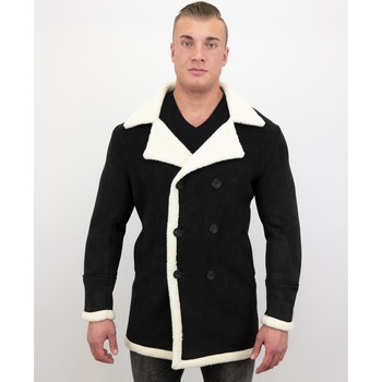 textil Hombre Chaquetas / Americana Tony Backer Men Abrigo De Piel Artificial Lammy Negro