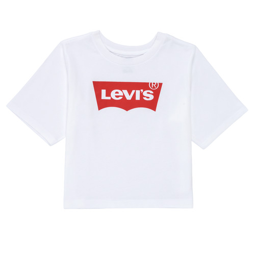 textil Niña Camisetas manga corta Levi's LIGHT BRIGHT HIGH RISE TOP Blanco