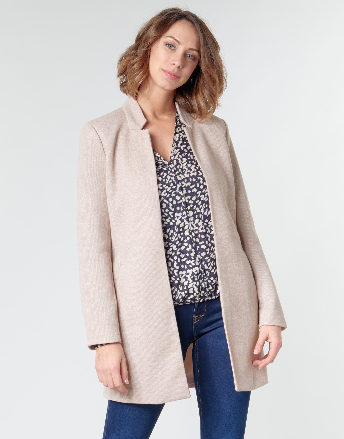 textil Mujer Abrigos Only ONLSOHO Beige