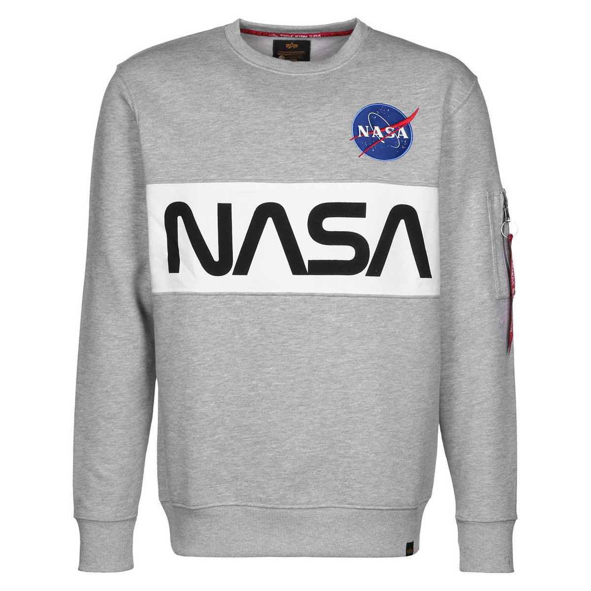 textil Hombre Sudaderas Alpha NASA Inlay Sweater Gris