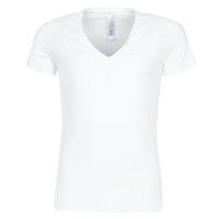 textil Hombre Camisetas manga corta Hom SUP' COTTON TSHIRT COL V PROFOND Blanco