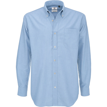 textil Hombre Camisas manga larga B And C SMO01 Azul