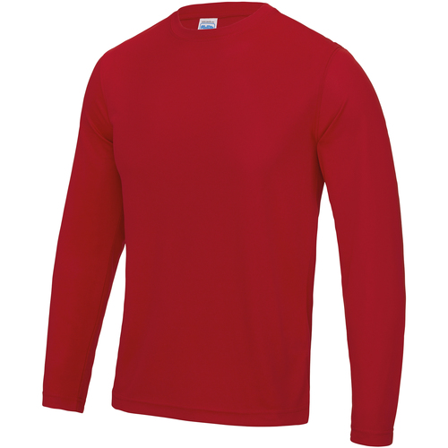 textil Hombre Camisetas manga larga Awdis Performance Rojo