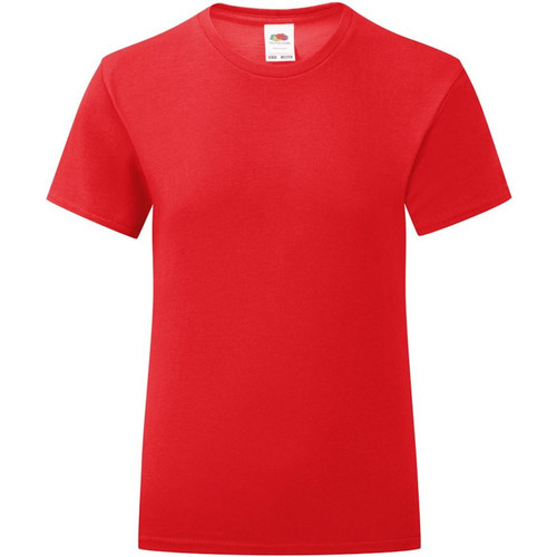 textil Niña Camisetas manga larga Fruit Of The Loom Iconic Rojo