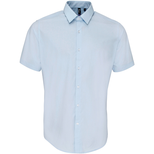 textil Hombre Camisas manga corta Premier PR209 Azul