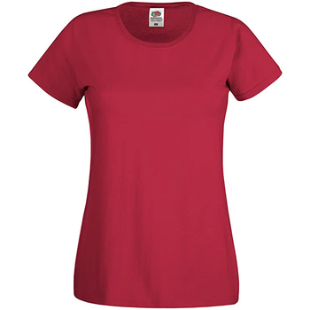 textil Mujer Camisetas manga corta Fruit Of The Loom 61420 Rojo