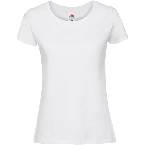 textil Mujer Camisetas manga larga Fruit Of The Loom SS424 Blanco