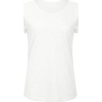 textil Mujer Camisetas manga larga B And C TW047 Blanco