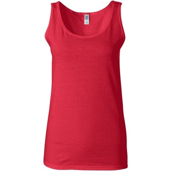 textil Mujer Camisetas sin mangas Gildan 64200L Rojo