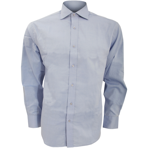 textil Hombre Camisas manga larga Kustom Kit KK118 Azul