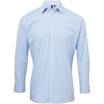 textil Hombre Camisas manga larga Premier Microcheck Blanco