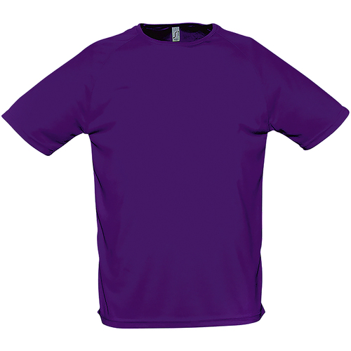 textil Hombre Camisetas manga corta Sols Performance Violeta
