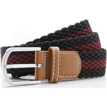 Accesorios textil Hombre Cinturones Asquith & Fox Two Colour Stripe Negro