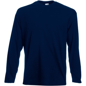 textil Hombre Camisetas manga larga Fruit Of The Loom 61038 Azul