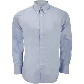 textil Hombre Camisas manga larga Kustom Kit KK188 Azul