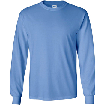 textil Hombre Camisetas manga larga Gildan 2400 Azul