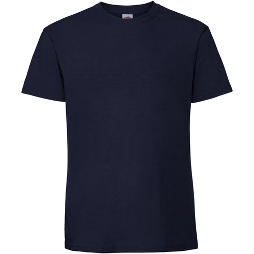 textil Hombre Camisetas manga larga Fruit Of The Loom Premium Azul