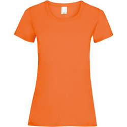textil Mujer Camisetas manga corta Universal Textiles 61372 Naranja