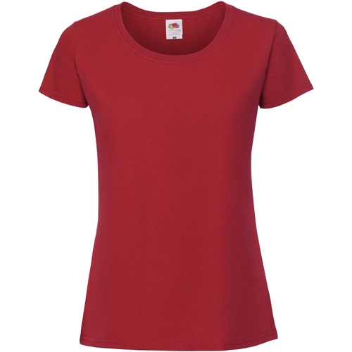 textil Mujer Camisetas manga larga Fruit Of The Loom SS424 Rojo