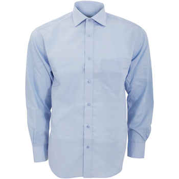 textil Hombre Camisas manga larga Kustom Kit KK116 Azul