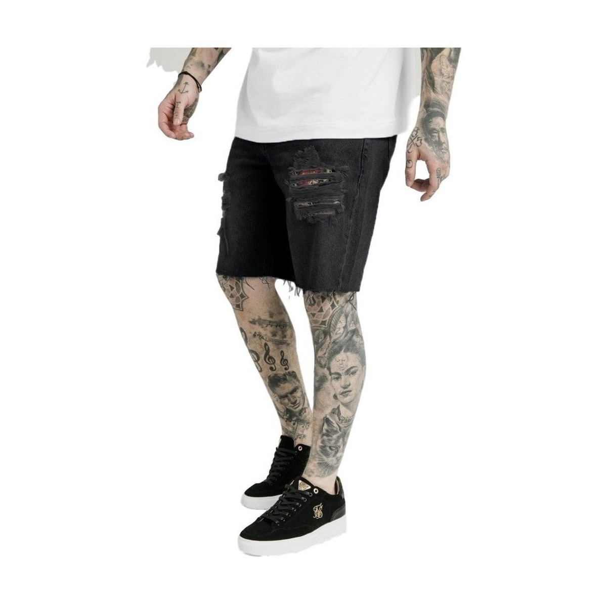 textil Shorts / Bermudas Siksilk Jeans Corto  Loose Fit Dani Alves Negro Negro