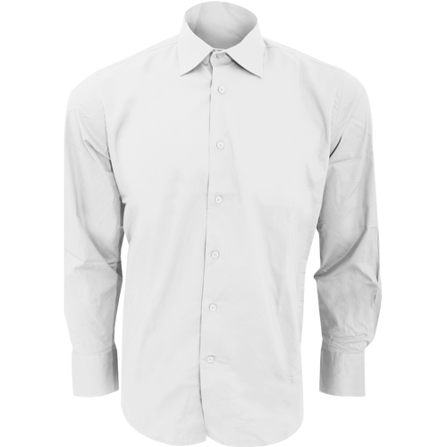 textil Hombre Camisas manga larga Sols Brighton Blanco