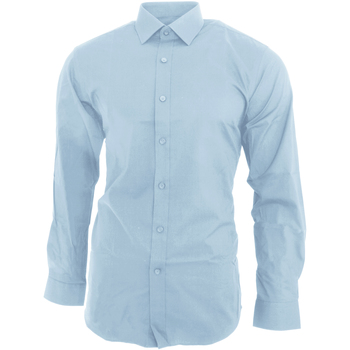 textil Hombre Camisas manga larga Brook Taverner BK130 Azul