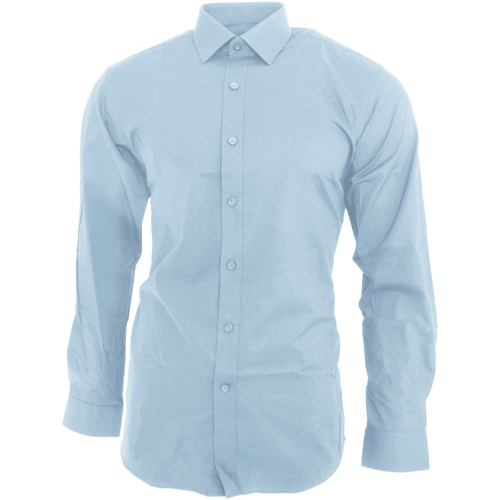textil Hombre Camisas manga larga Brook Taverner BK130 Azul