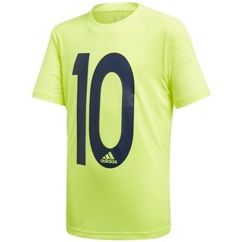 textil Niño Camisetas manga corta adidas Originals JR Messi Icon Jersey Verde claro