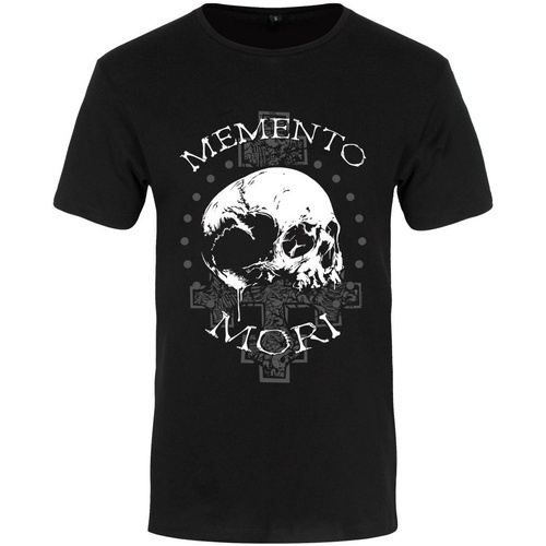 textil Hombre Camisetas manga larga Grindstore Memento Mori Negro
