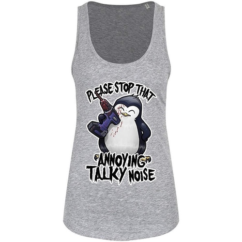 textil Mujer Camisetas sin mangas Psycho Penguin That Annoying Talky Noise Gris