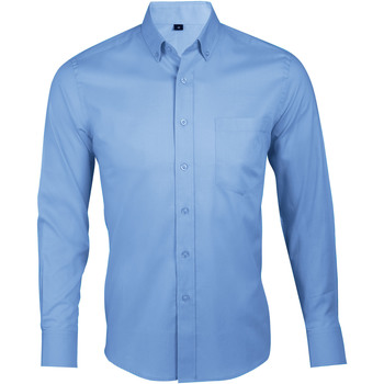 textil Hombre Camisas manga larga Sols BUSINESS MEN Azul