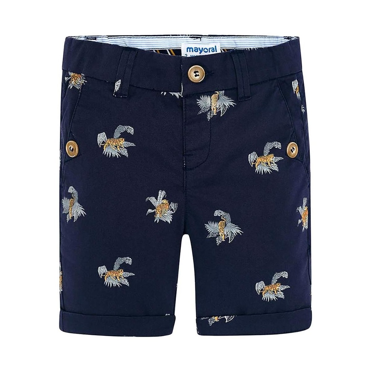 textil Niña Shorts / Bermudas Mayoral Bermuda estampado tigres Tinta Azul