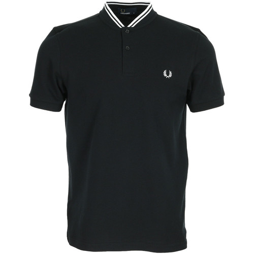 textil Hombre Tops y Camisetas Fred Perry Bomber Collar Polo Shirt Negro