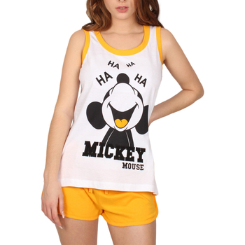 textil Mujer Pijama Admas Pijama corto con camiseta de tirantes Mickey Eyes Disney Blanco