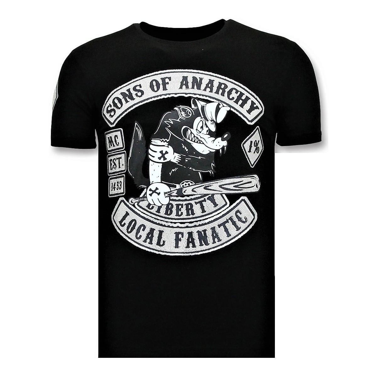 textil Hombre Camisetas manga corta Local Fanatic Hombre Sons Of Anarchy Negro