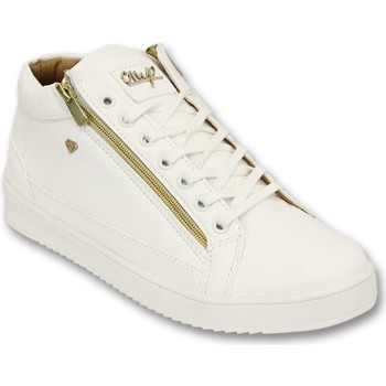 Zapatos Hombre Deportivas Moda Cash Money Heren Sneaker Bee White Gold White Blanco