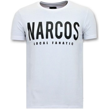 textil Hombre Camisetas manga corta Local Fanatic Camiseta De Hombre Narcos Pablo Blanco