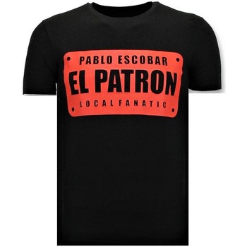 textil Hombre Camisetas manga corta Local Fanatic Camiseta De Hombre Pablo Escobar El Negro