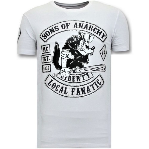textil Hombre Camisetas manga corta Local Fanatic Estampadast Sons Of Anarchy MC Blanco