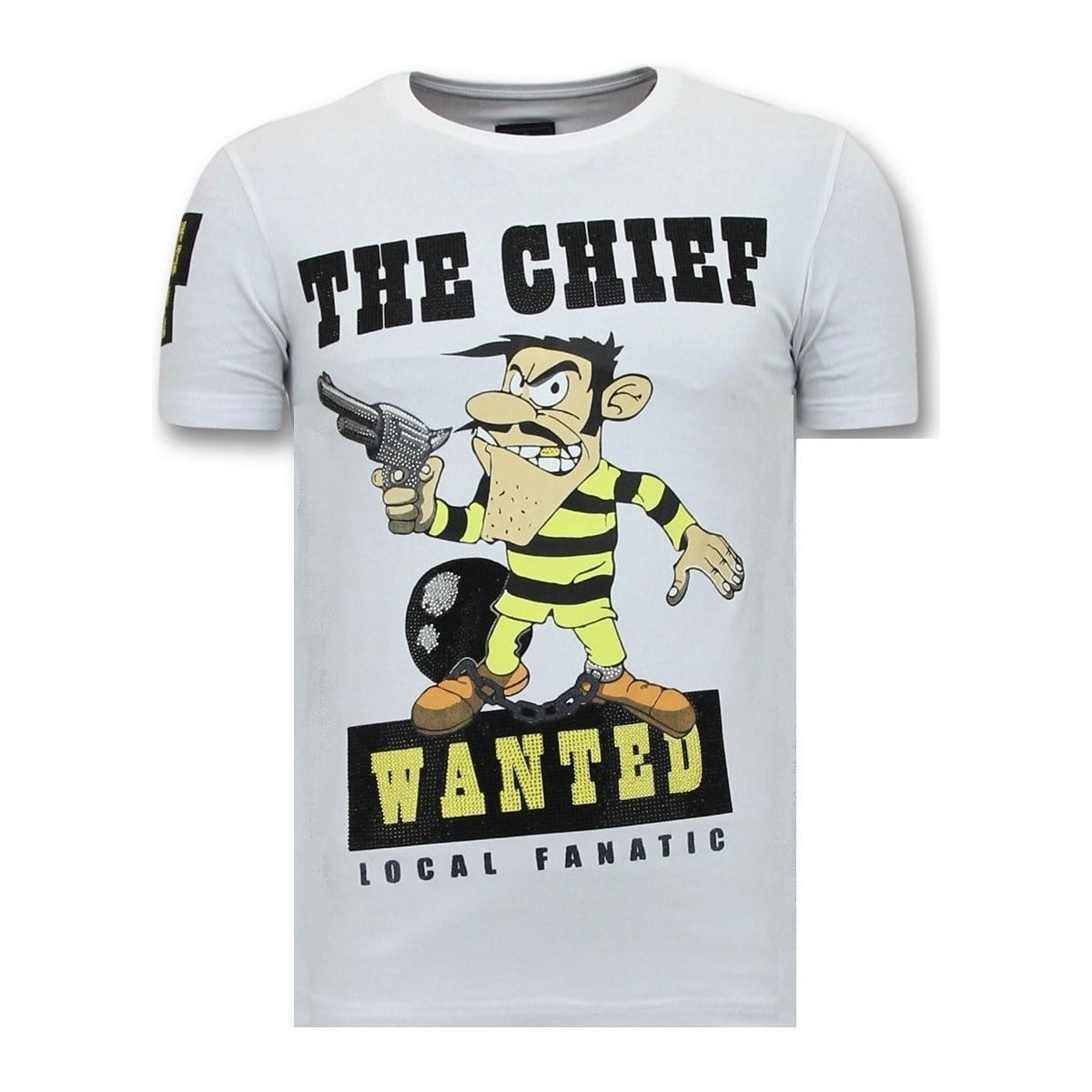 textil Hombre Camisetas manga corta Local Fanatic Camiseta Piedras The Chief Wanted Blanco